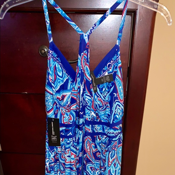 NWT INC Paisley beaded maxi dress PM - Picture 9 of 16